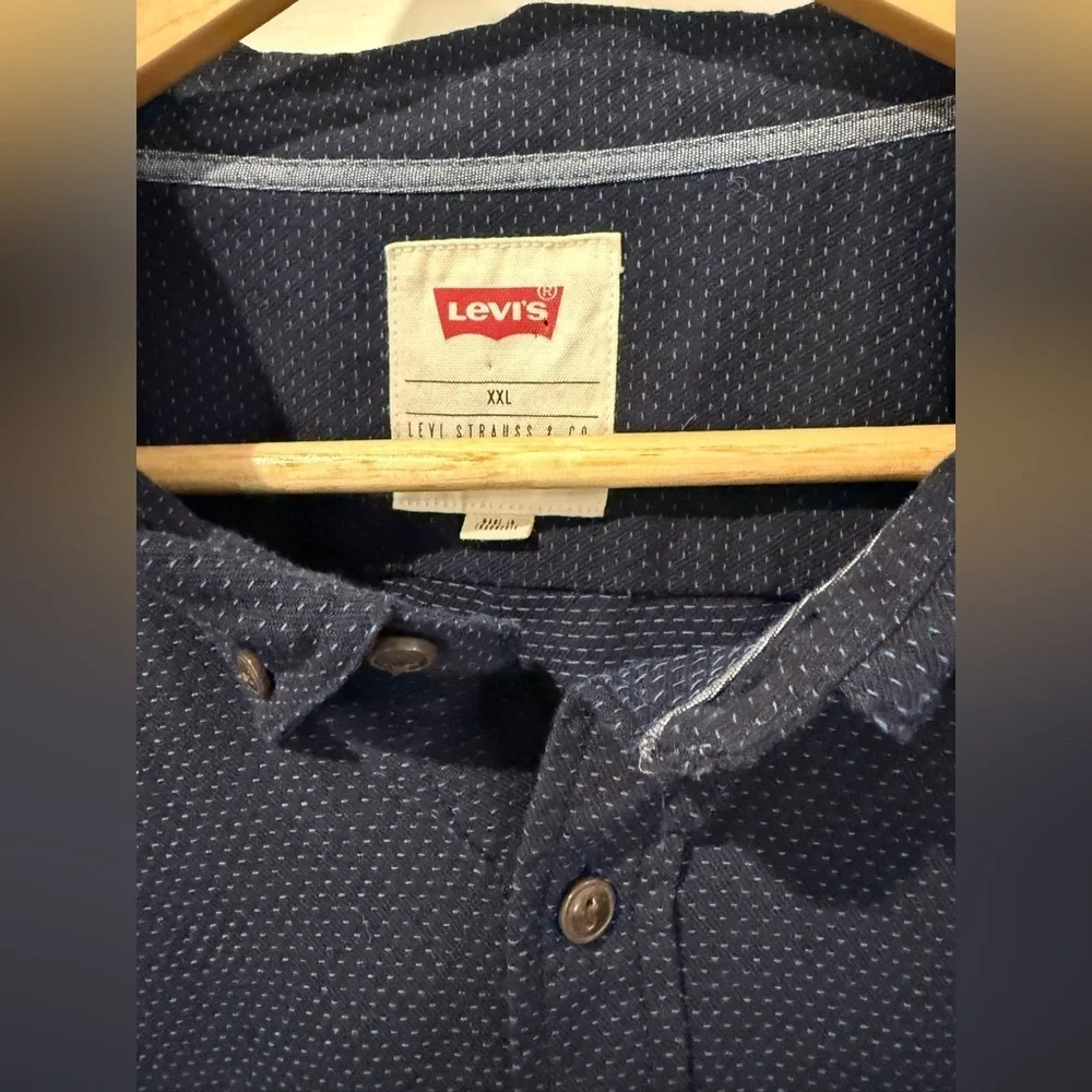 Levi's Dark Blue Patterned Shirt XXL